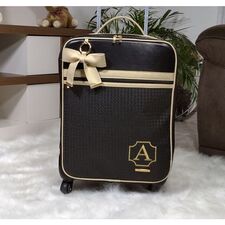 Mala Bebê com Rodinhas e Laço Resistente e Luxuosa