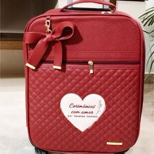 Mala Vermelha Personalizda com Rodinhas