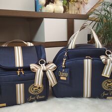 Kit Bolsa e Mochila com o Nome do Bebê no Brasil para Reino Unido